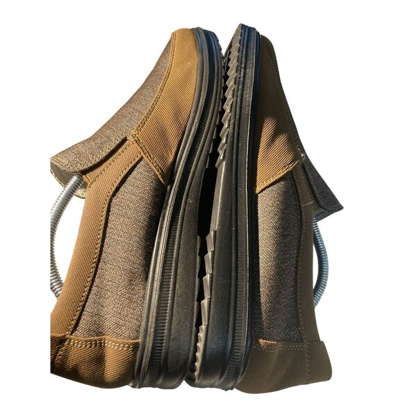 Unbranded Men's size 250 (US 8) brown dual-Tone Fabric Design Slip-on shoes - Picture 6 of 8